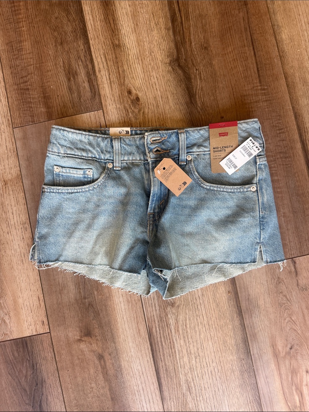 Levi's Light Wash Denim Cutoff Shorts